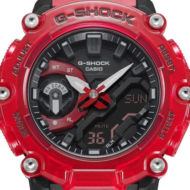 Casio G-Shock Sound Wave Black Dial Dual time Men's Watch- GA-2200SKL-4A